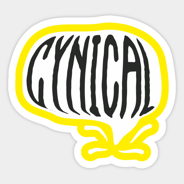 Cynical Sticker by saturngarden